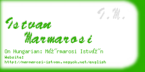 istvan marmarosi business card